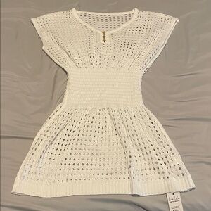 Cupshe Cream Knit Beach Cover-Up